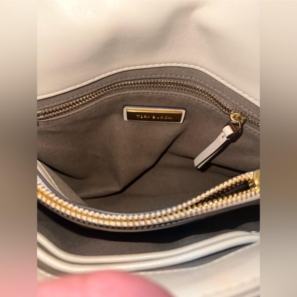 Tory Burch Cream Satchel with Gold Accents - Picture 4 of 5